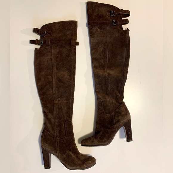 Sam Edelman Brown Suede Over-the-Knee "Sutton" Boots - Picture 2 of 11